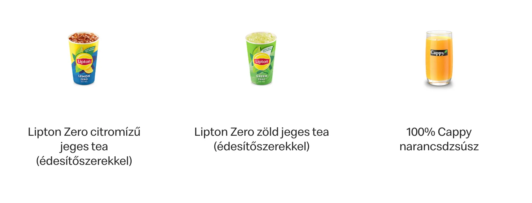 Jeges tea és 100% narancslé választék a McDonald’s étlapon