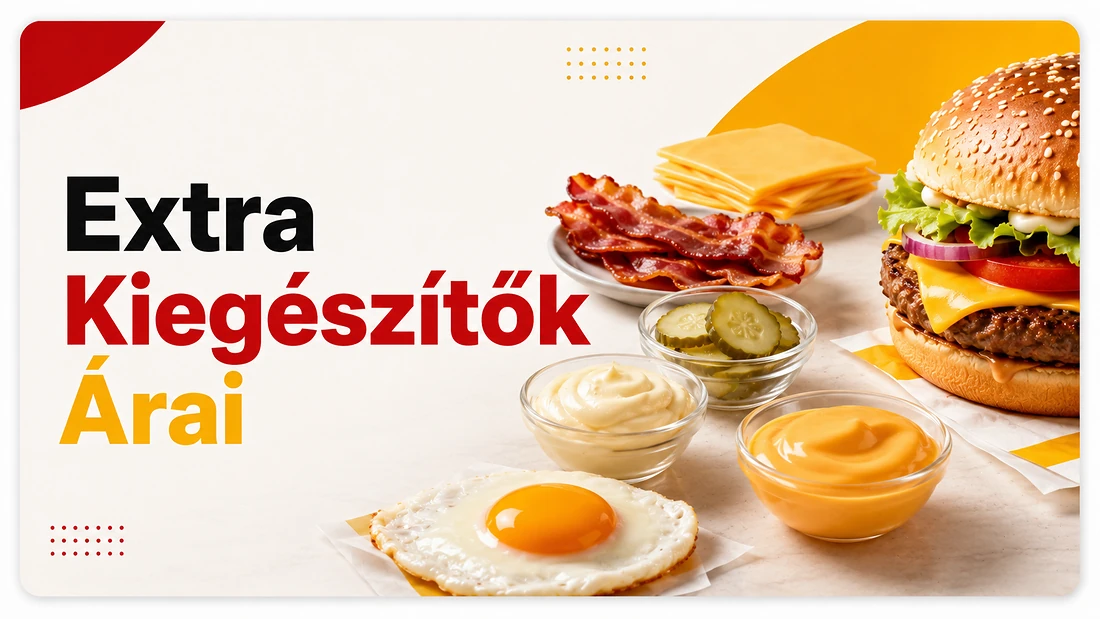 McDonald’s extra kiegészítők árai – sajt, bacon, szósz és tojás