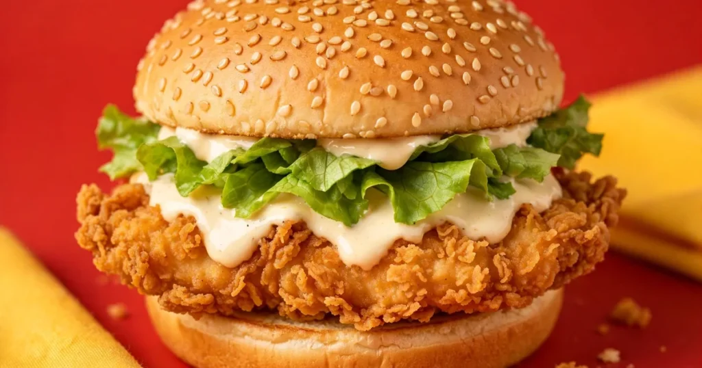 McChicken közelről – ropogós csirkés szendvics, McChicken ára 2026