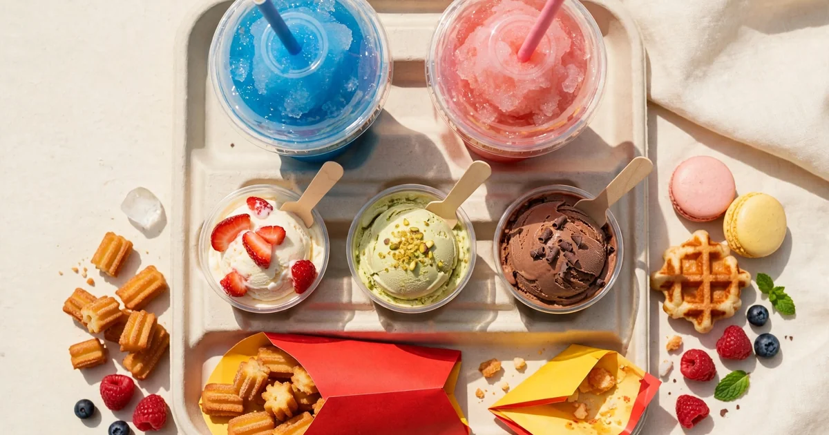 McDonald's desszertek tálcán, nyári kínálat 2026