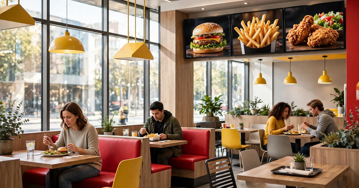 McDonald's étterem belső tere – McWrap kínálat 2026