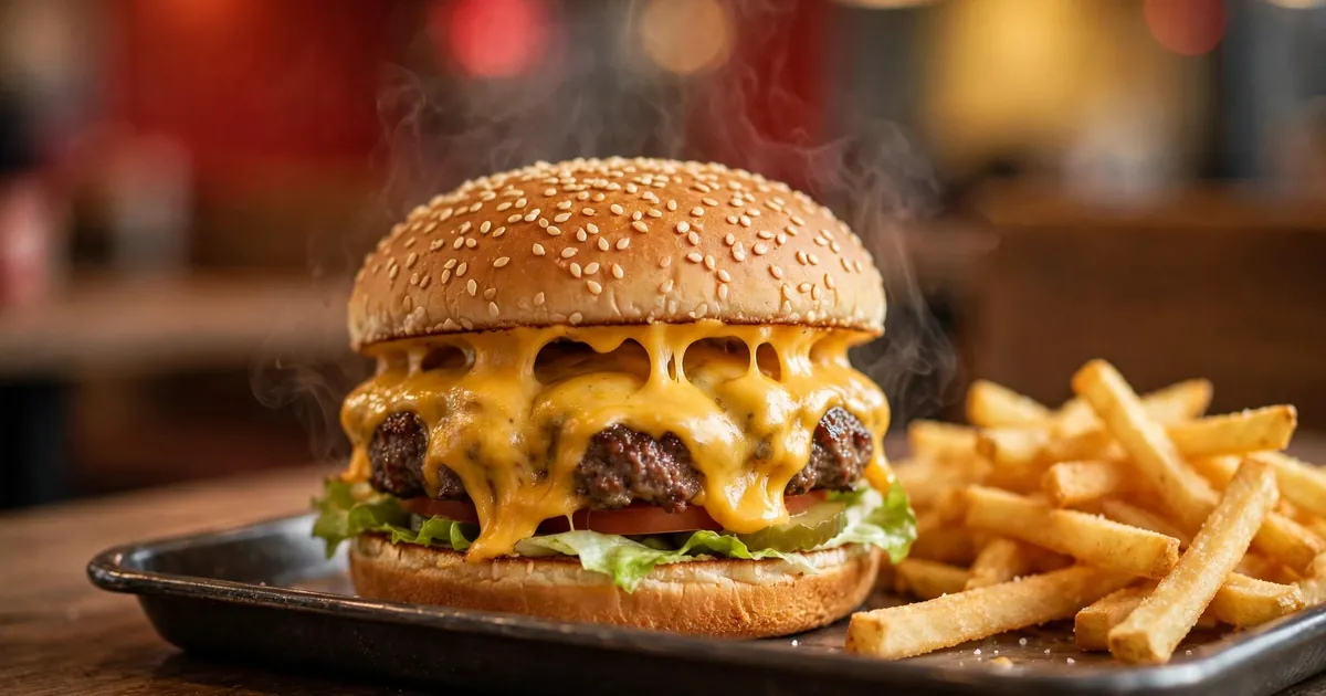 Sajtburger és sült burgonya tálcán – McDonald's étlap 2026