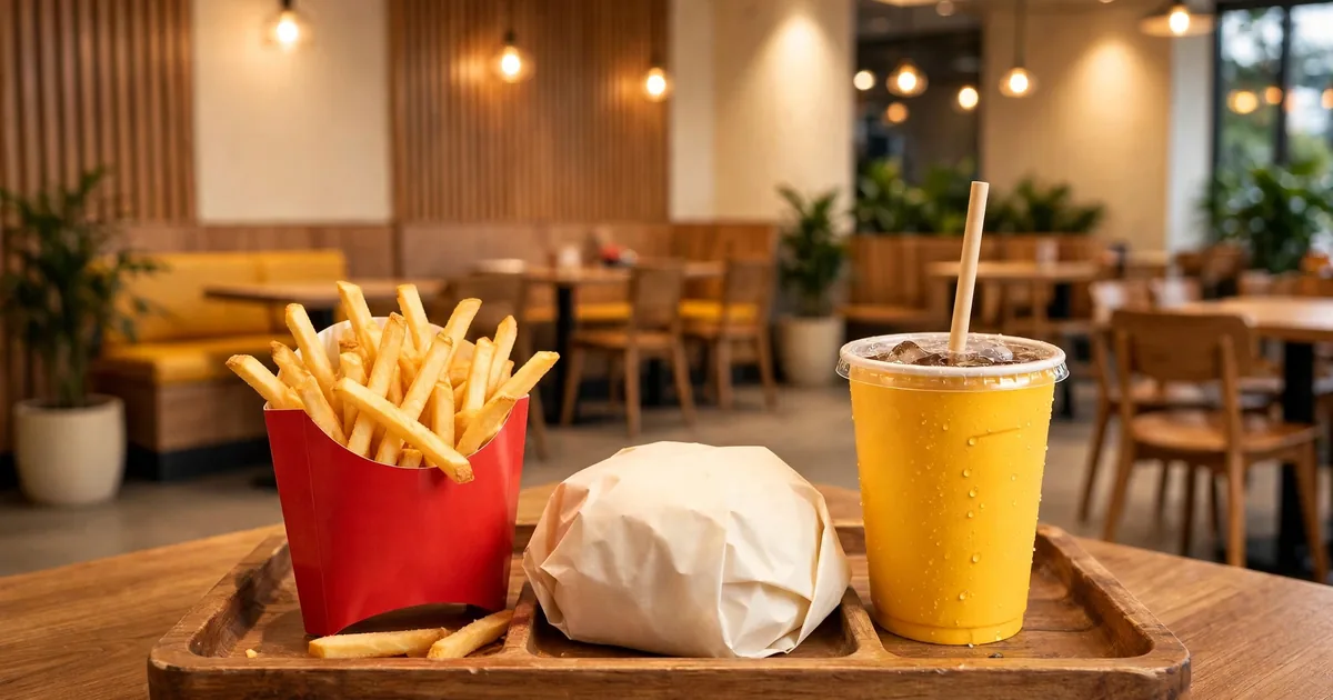 McDonald's tálca sültkrumplival, burgerrel és itallal – sültkrumpli ára 2026