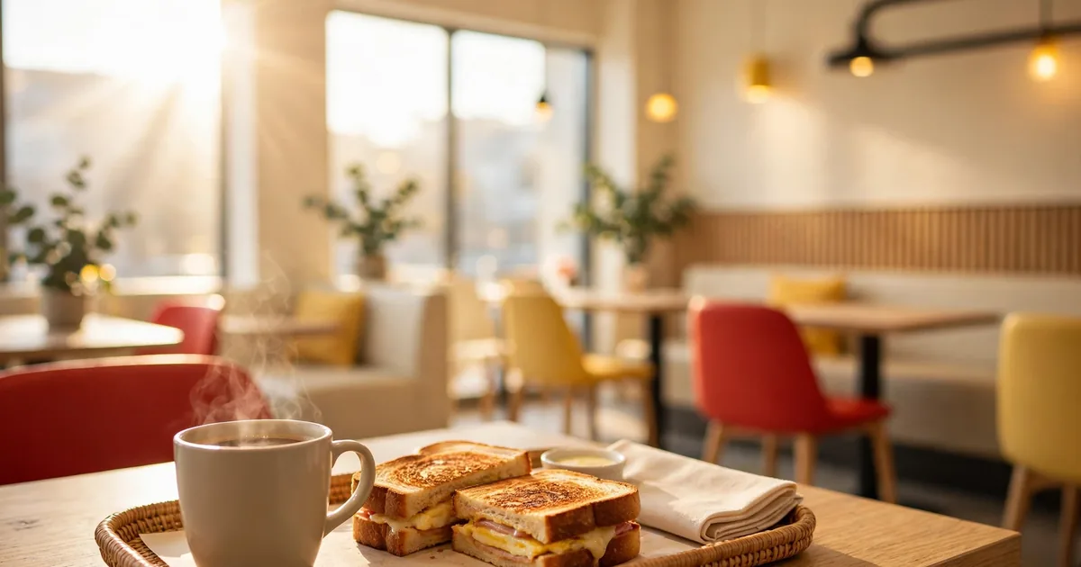 Reggeli hangulat egy McDonald's étteremben – toast ára 2026