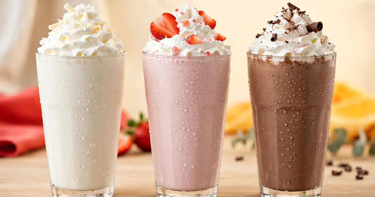 McDonald's shake ízek 2026 – vanília, eper és csokoládé shake
